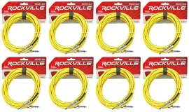 Инструментальный кабель Rockville RCGT20Y Yellow 6.1 м (8 штук)