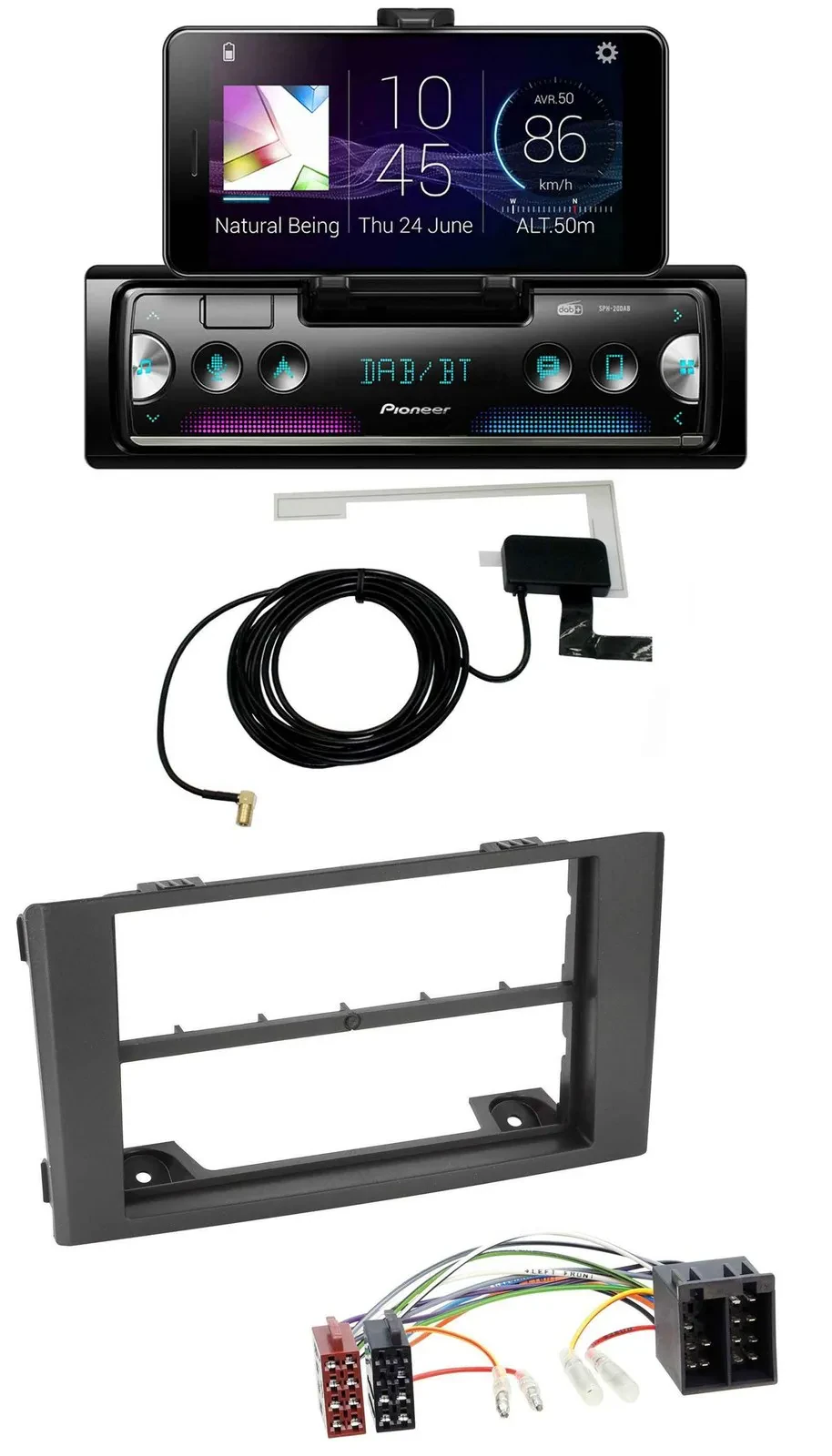 Pioneer DAB Bluetooth MP3 USB Autoradio für Iveco Daily (06-14) - schwarz