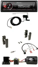 Автомагнитола Pioneer DAB, Bluetooth, USB для Audi A3 8L (1996–2000) с поддержкой управления с руля