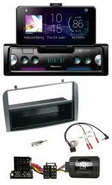 Pioneer USB Lenkrad Bluetooth DAB Autoradio für Alfa 147 GT anthrazit Ablage