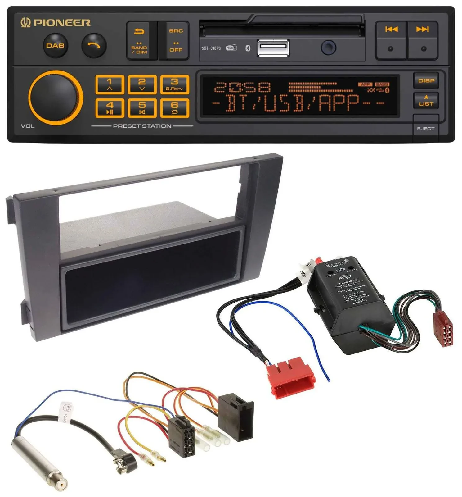 Автомагнитола для Audi A6 (2001–2005) C5 Pioneer DAB MP3 USB Bluetooth, совместима с Symphony и Bose Active