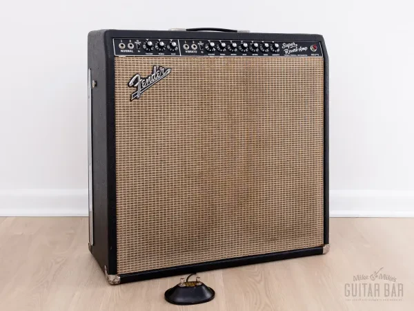 1967 Fender Super Reverb Black Panel Vintage Tube Amp w/ Cover & Ftsw