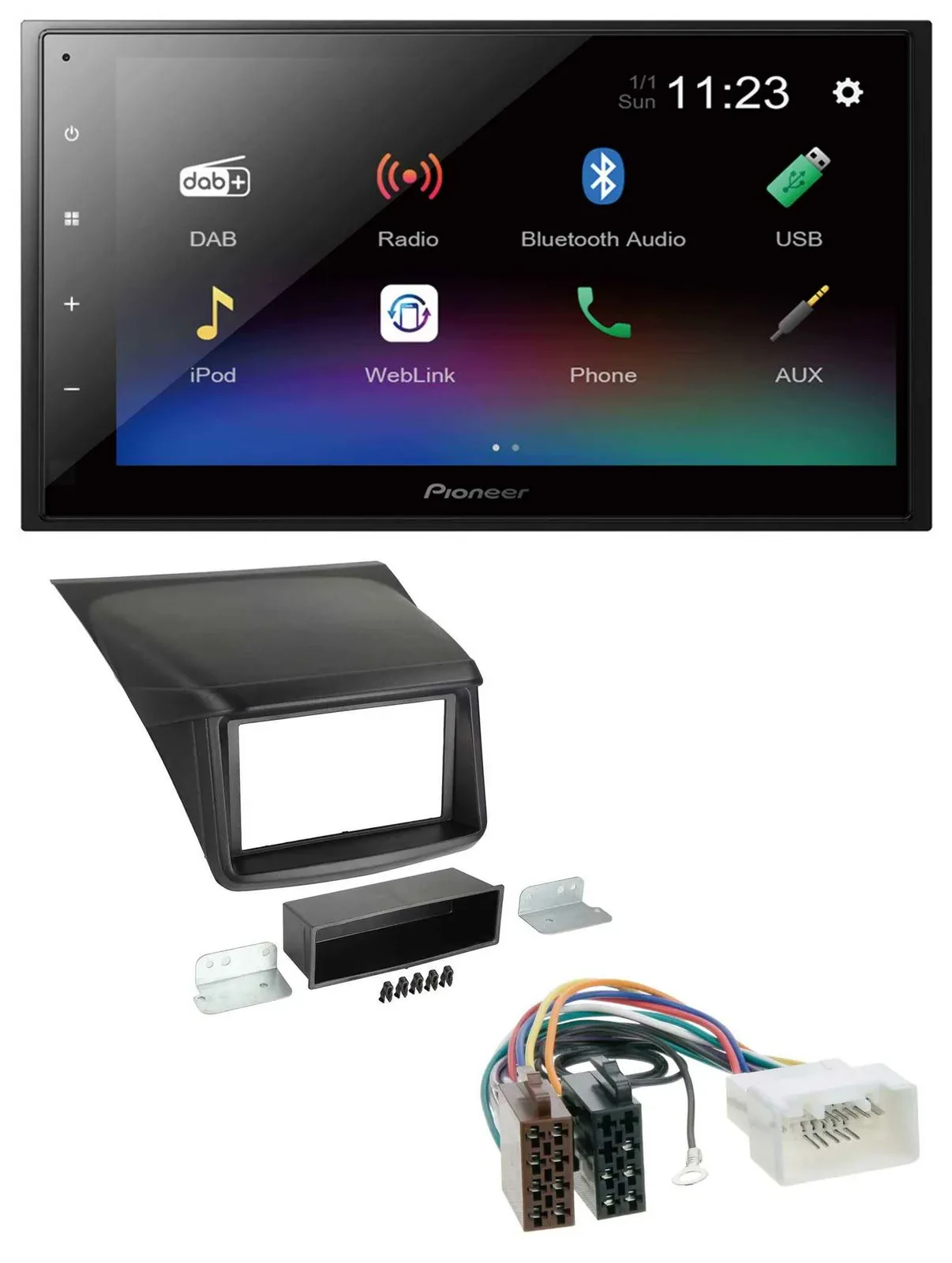 Pioneer USB Bluetooth DAB 2DIN MP3 Autoradio für Mitsubishi L200 2006-2015
