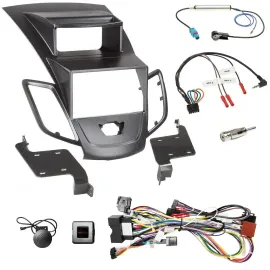 Einbauset Lenkradadapter Doppel DIN Autoradio für Ford Fiesta Display 2008-10 sc