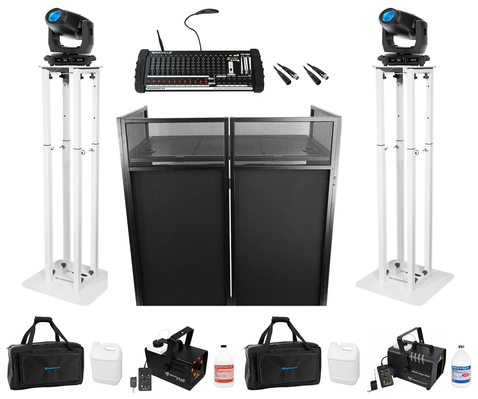 Комплект светового оборудования American DJ Hydro Spot 2+ROCKFORCE W4+RTP32W-7