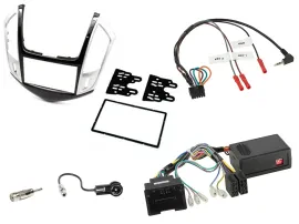 Radioset Lenkradadapter Doppel DIN Autoradio für Chevrolet Cruze 2011-2016 silbe