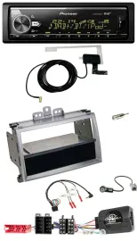 Pioneer Bluetooth DAB USB Lenkrad Autoradio für Hyundai i20 ISO 2009-2011 silber