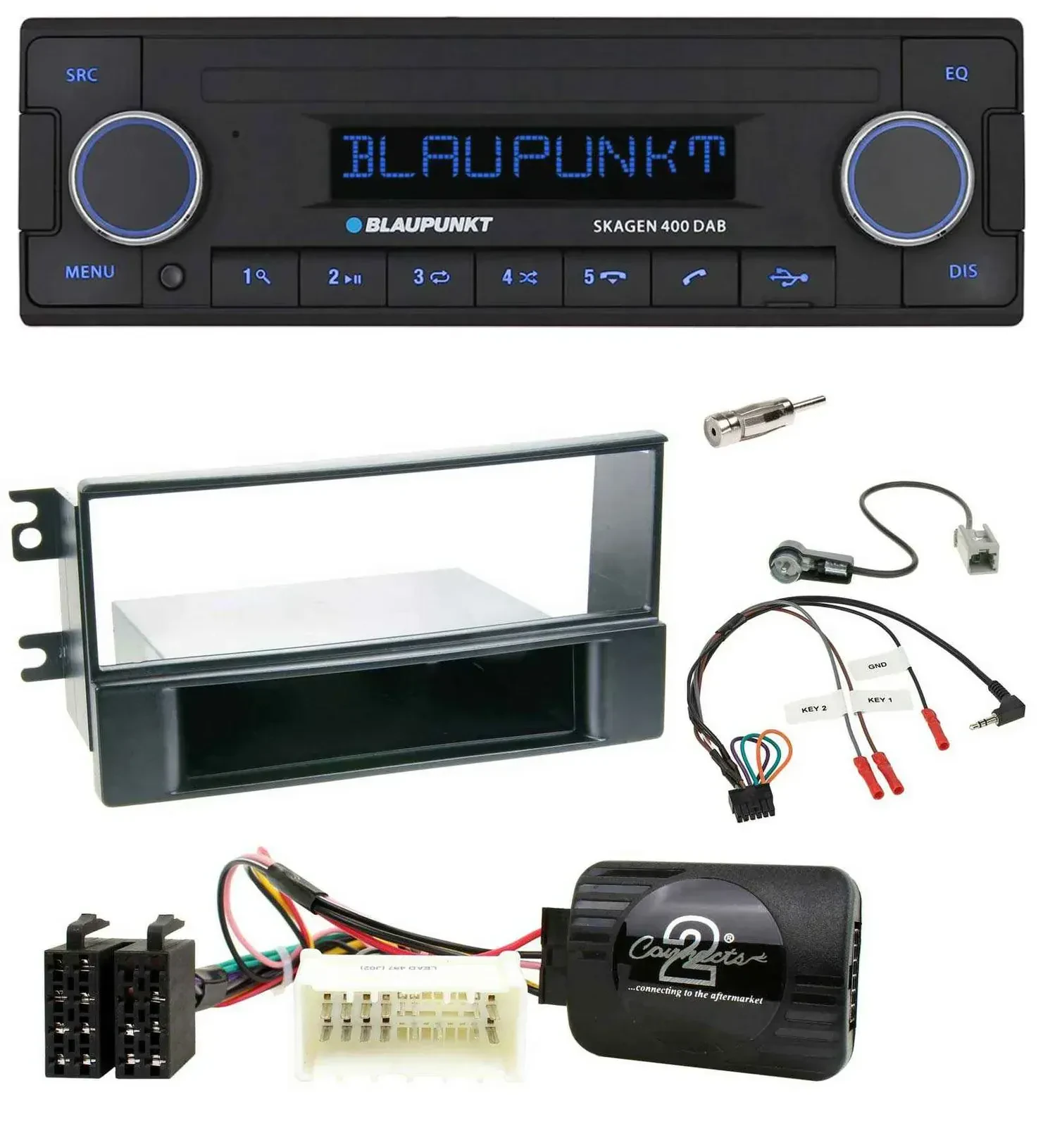 Blaupunkt DAB USB Bluetooth Lenkrad Autoradio für Kia Sportage II 2008-2010