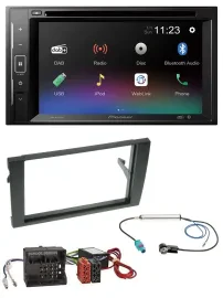 Автомагнитола Pioneer 2DIN Bluetooth USB MP3 DAB DVD для Audi A4 B7 2004–2008