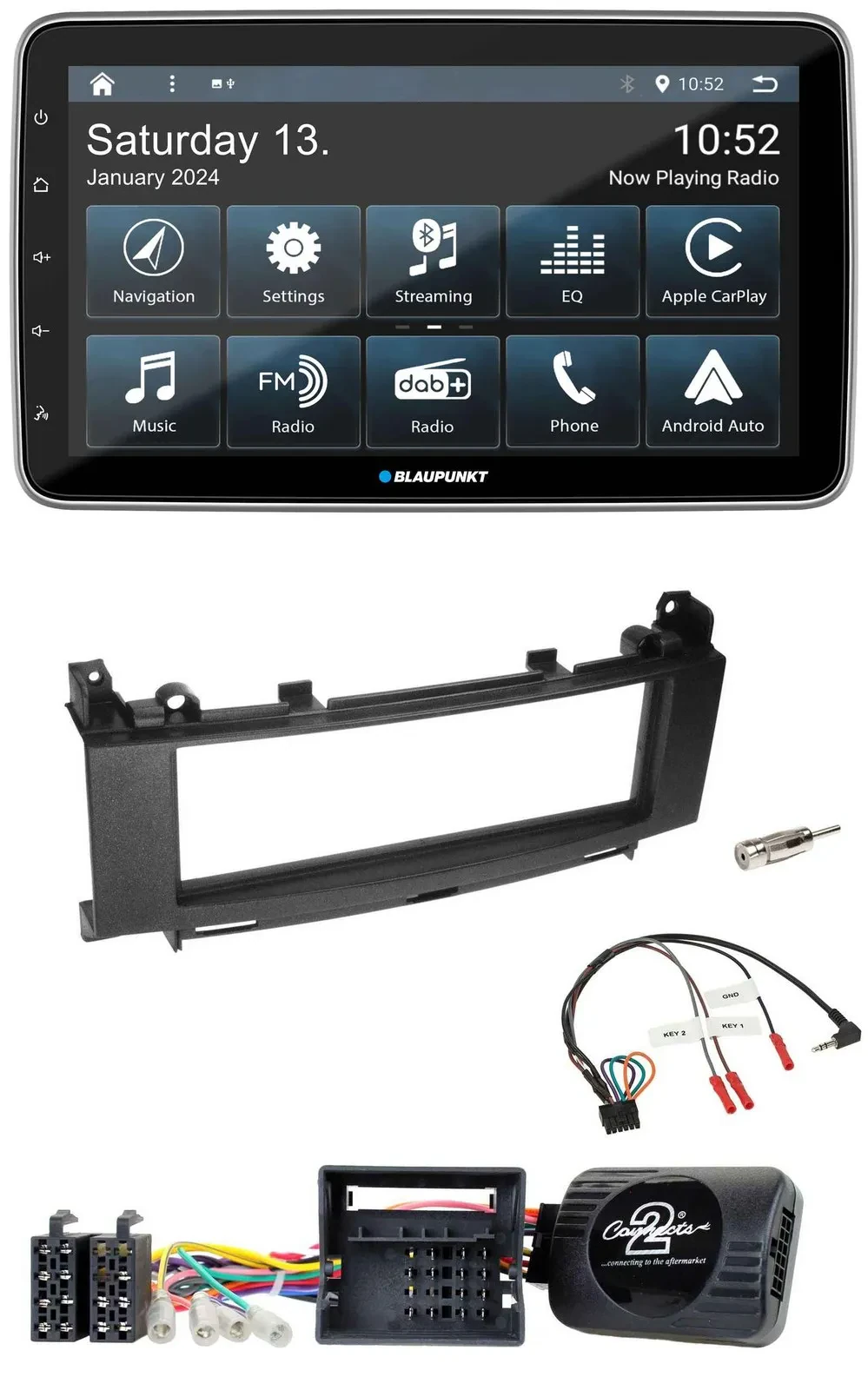 Автомагнитола для Mercedes A‑Class 2005–2012 Blaupunkt Bluetooth, DAB, USB, SD, поддержка управления на руле