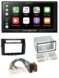 Pioneer 2DIN MP3 USB DAB DVD Bluetooth Autoradio für Toyota Corolla 04-09 Verso