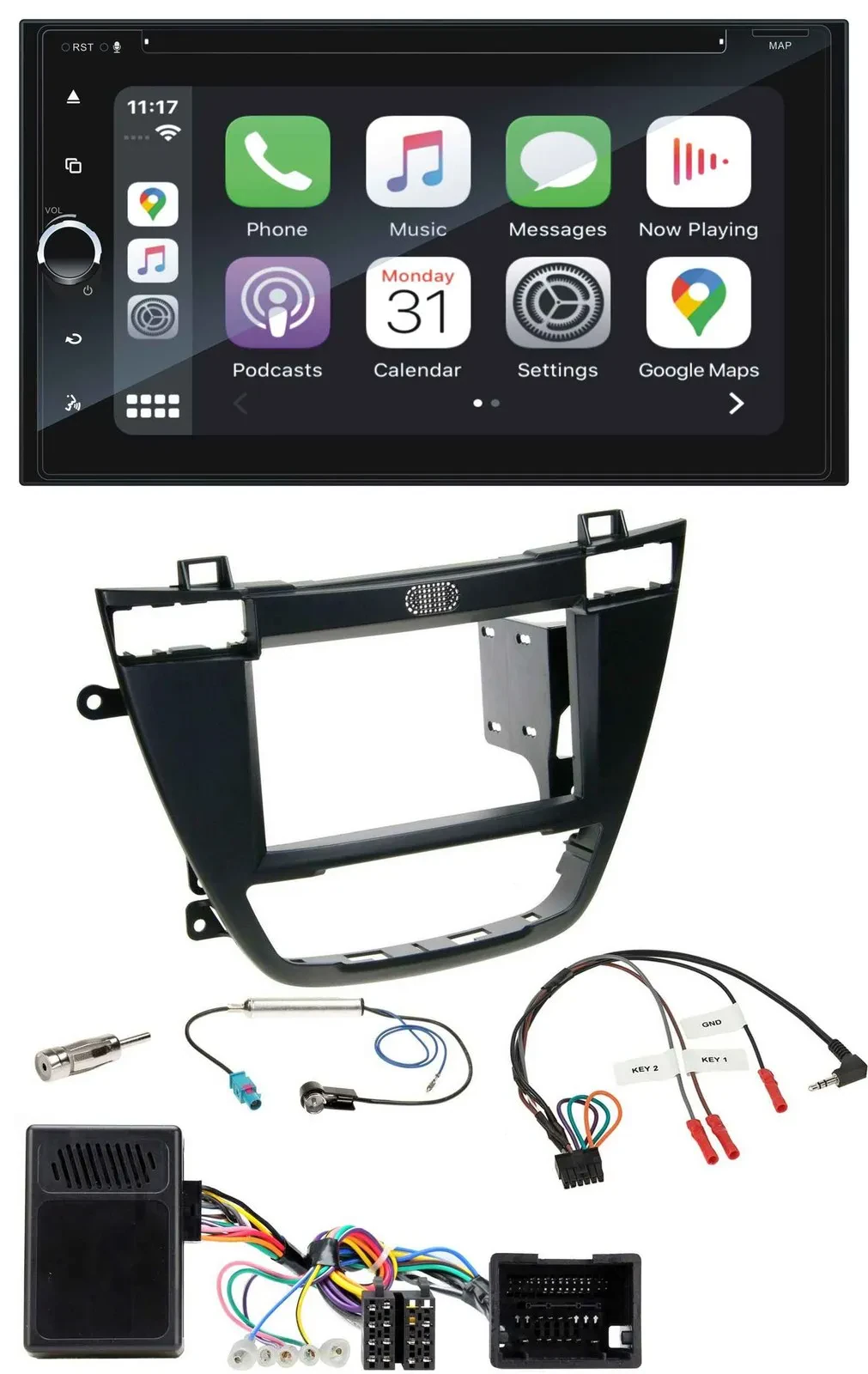 Blaupunkt 2DIN Bluetooth DAB USB DVD Lenkrad Autoradio für Opel Insignia ab 08 s