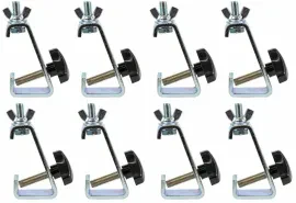 (8) American DJ Dura Clamp Heavy Duty Clamp for Light Bridge One Sys 1/2" Truss