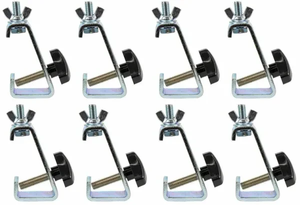 (8) American DJ Dura Clamp Heavy Duty Clamp for Light Bridge One Sys 1/2" Truss