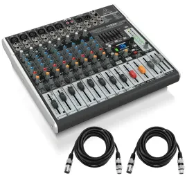Behringer XENYX X1222USB Premium 12-Input 2/2-Bus Mixer with XENYX Mic Preamps a