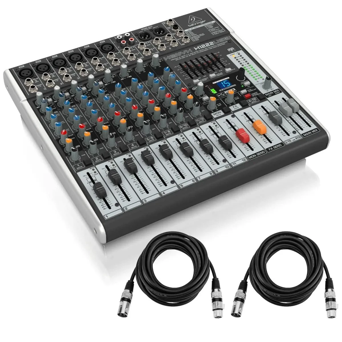 Behringer XENYX X1222USB Premium 12-Input 2/2-Bus Mixer with XENYX Mic Preamps a