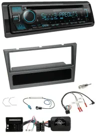 Kenwood Bluetooth USB CD Lenkrad DAB Autoradio für Opel Corsa C Meriva Vectra C