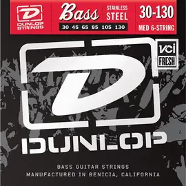 Комплект струн для 6-струнной бас-гитары Dunlop DBS30130T 30-130