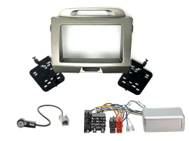 Einbauset Lenkradadapter Doppel DIN Autoradio für Kia Sportage 3 2010-2015 silbe