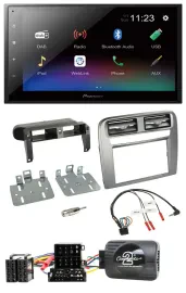 Автомагнитола для Fiat Grande Punto 2005–2006 Pioneer 2DIN, USB, Bluetooth, DAB, антрацит
