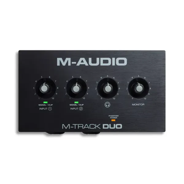 M-AUDIO M-TRACK DUO 2-Channel USB Audio Interface with 2 Crystal Preamps (48KHz)