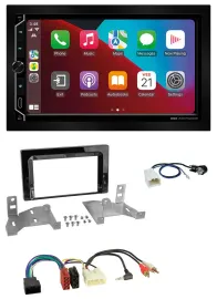 ESX 2DIN DAB USB MP3 Bluetooth Autoradio für Toyota Aygo AB7 ab 2022 klavierlack