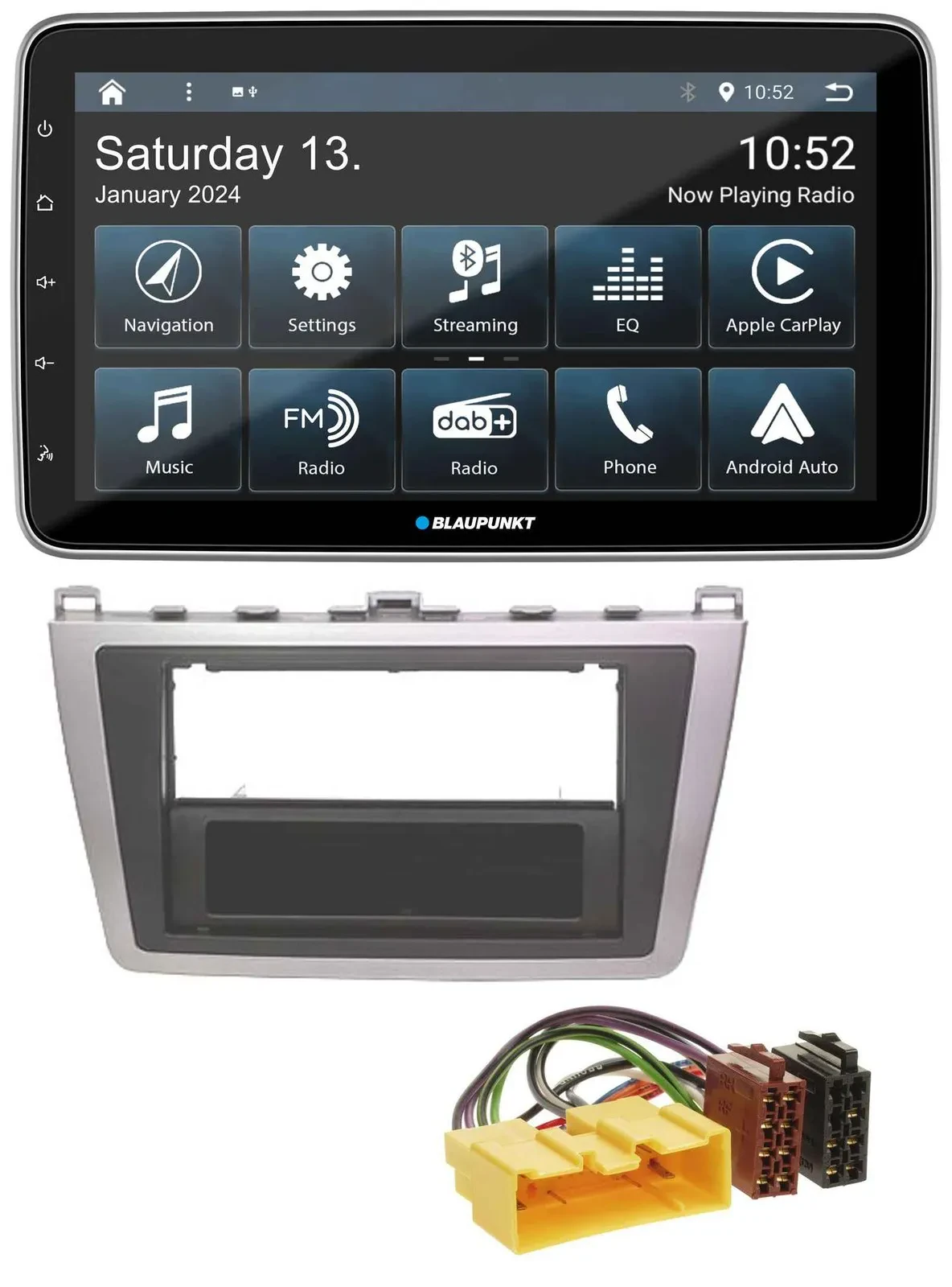 Blaupunkt USB DAB SD MP3 Bluetooth Autoradio für Mazda 6 (08-12) silber schwarz