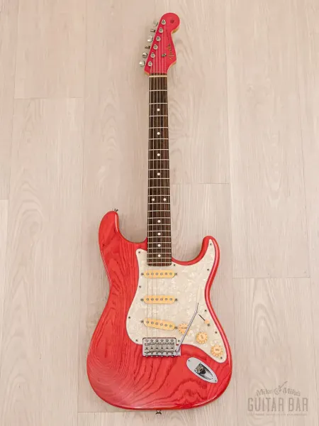 Электрогитара Fender Stratocaster 1962 Vintage Reissue ST62/ASH/MH SSS Transparent Pink w/gigbag Japan 2010