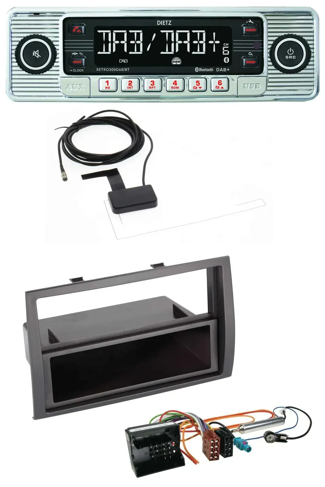 Автомагнитола для Citroen Jumper (2006–2011) Dietz Bluetooth USB MP3 DAB Quadlock