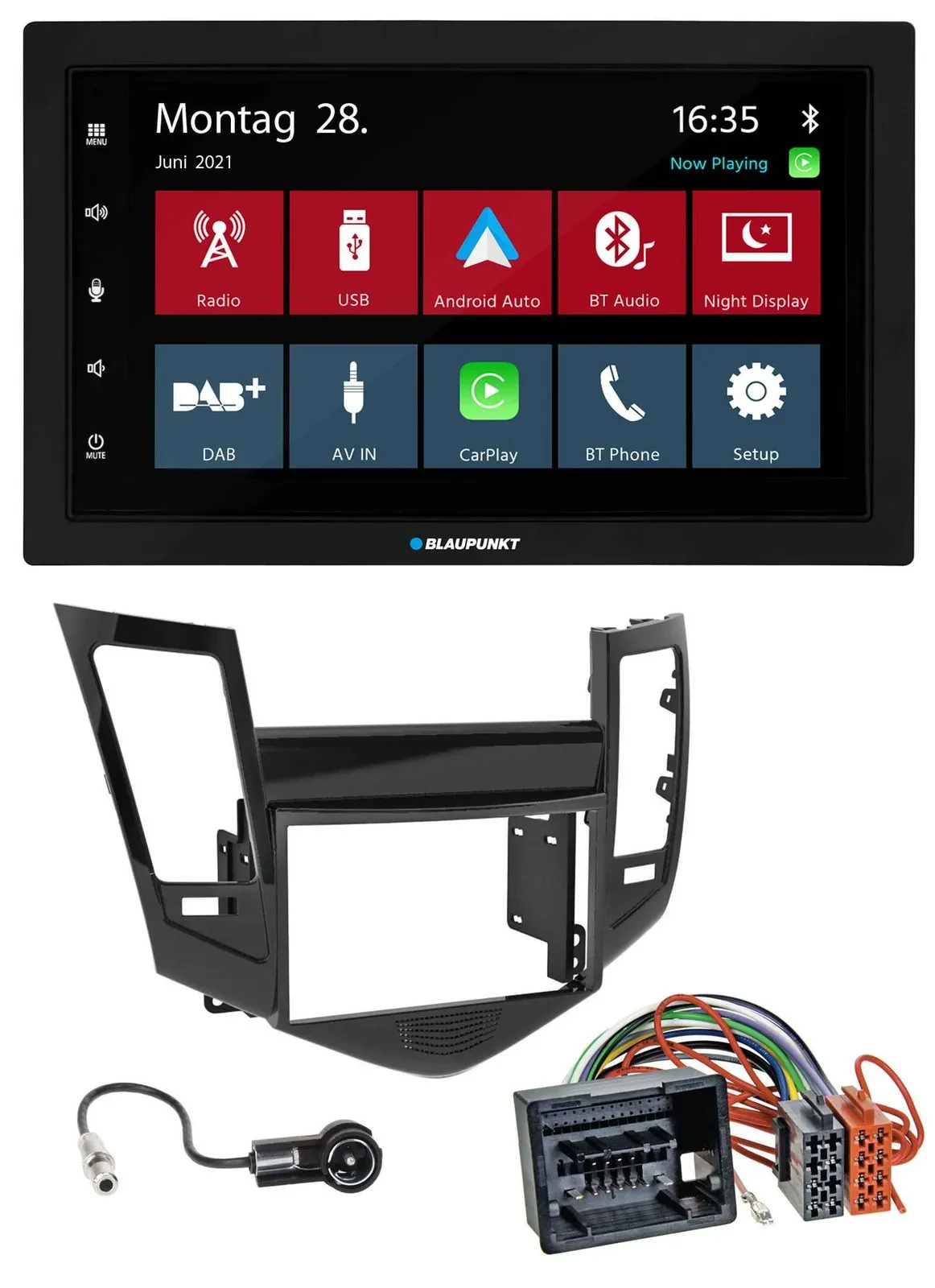 Автомагнитола для Chevrolet Cruze (с 2009) Blaupunkt 2-DIN, MP3, Bluetooth, DAB, USB