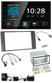 Kenwood Bluetooth Lenkrad DAB USB 2DIN Autoradio für Ford Kuga 08-12 anthrazit
