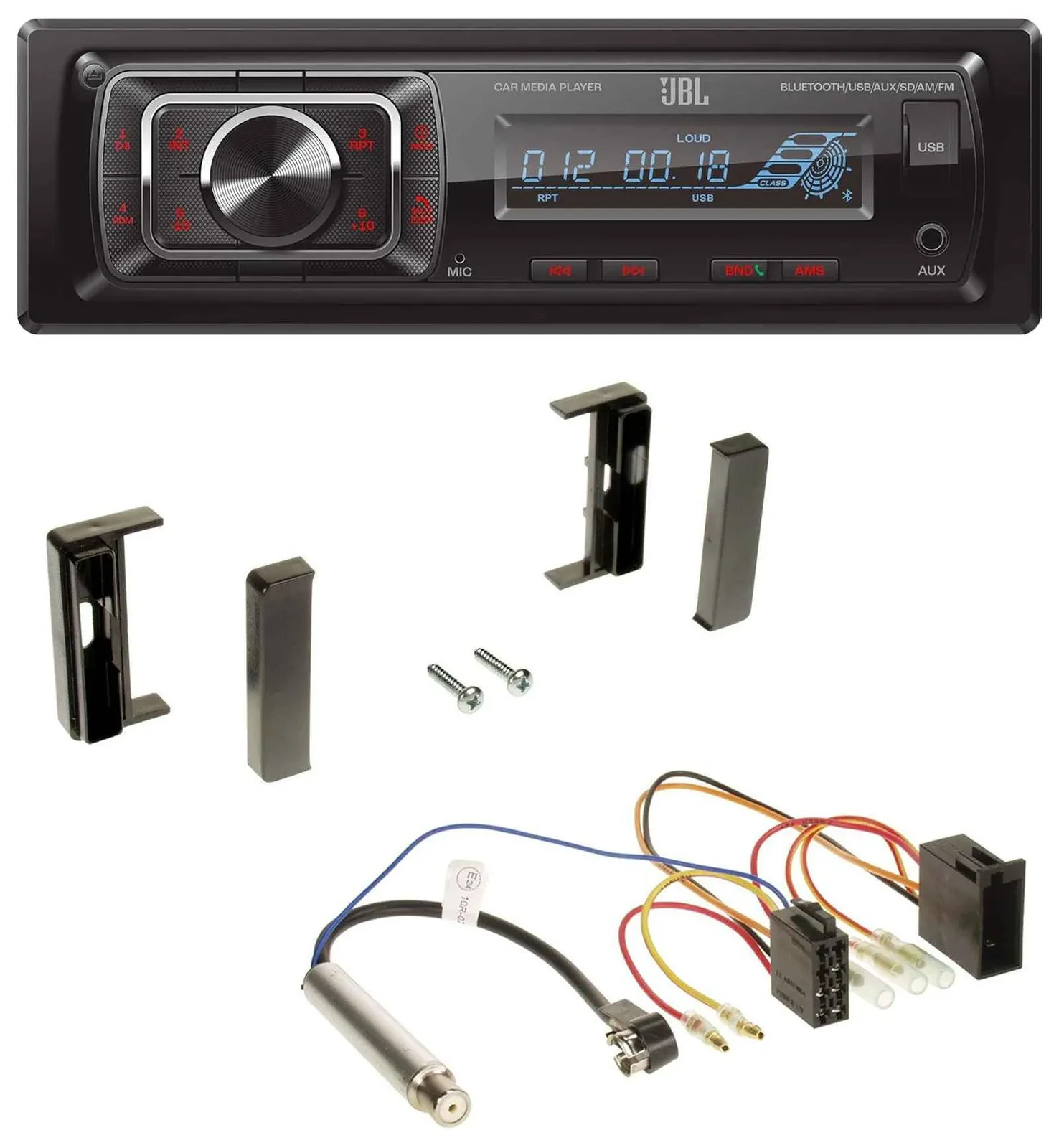 JBL SD AUX MP3 USB Bluetooth Autoradio für Audi TT (1998-2006) - ISO