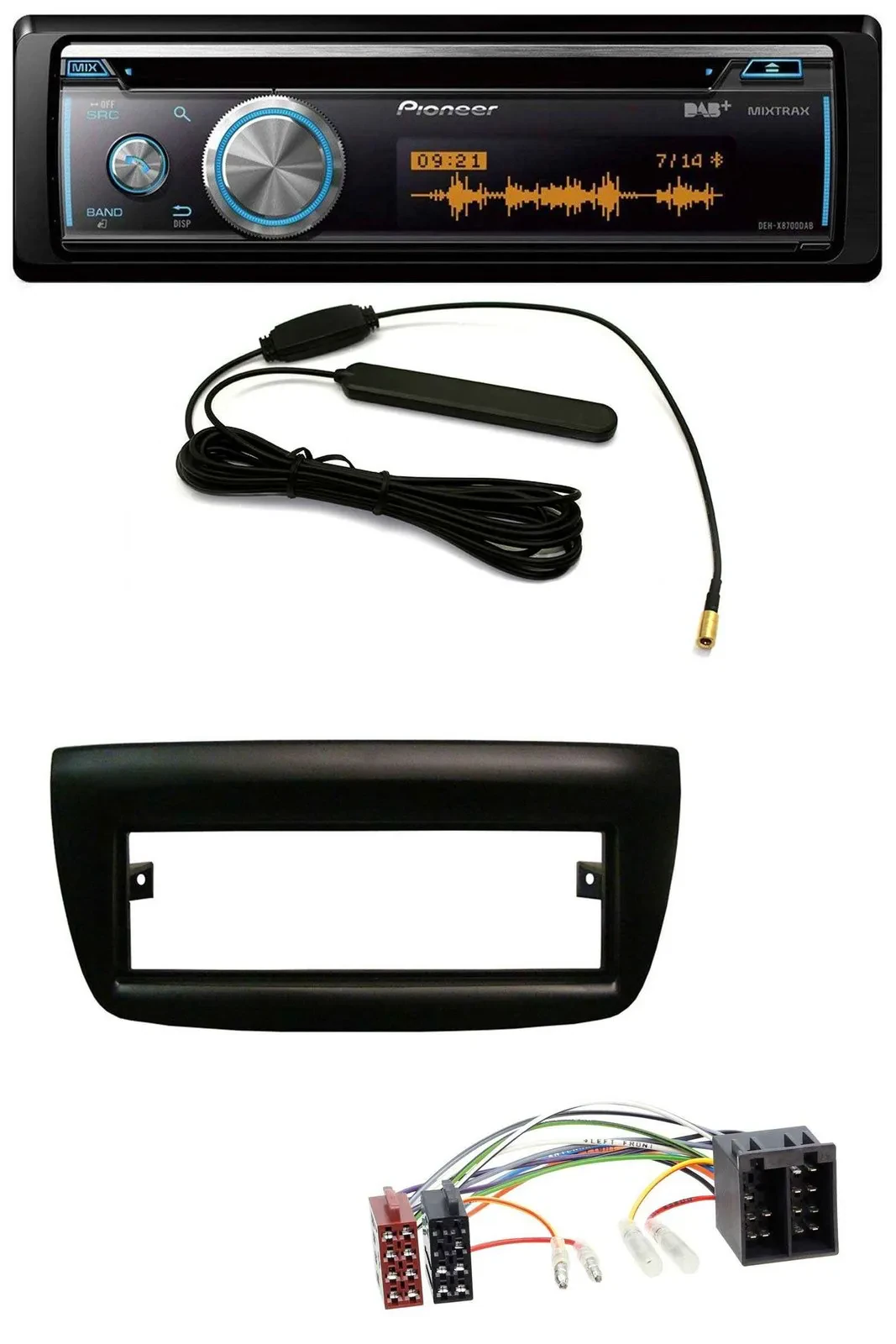 Автомагнитола Pioneer CD USB Bluetooth DAB MP3 для Fiat Doblo (2012–2015), Opel Combo (2010–2015)