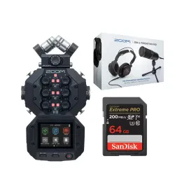 Zoom H8 8-Input12-Track Portable Handy Recorder with Accessory Bundle