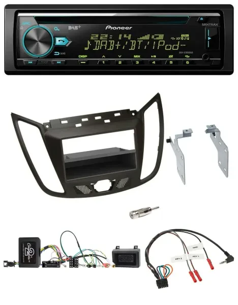 Pioneer DAB Lenkrad CD USB Bluetooth Autoradio für Ford C-Max Kuga braun