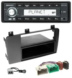 Continental MP3 AUX USB DAB 1DIN Autoradio für Volvo S60, V70, XC70 (04-09)