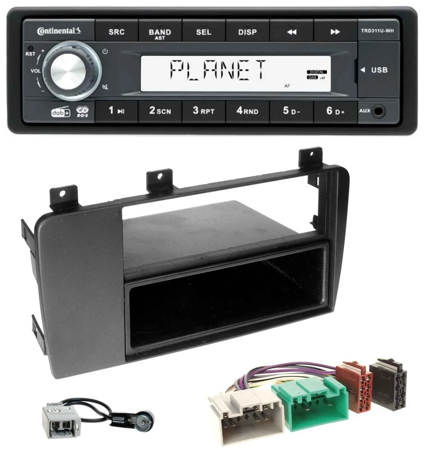 Continental MP3 AUX USB DAB 1DIN Autoradio für Volvo S60, V70, XC70 (04-09)