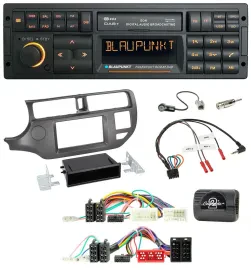 Blaupunkt USB DAB SD Lenkrad Bluetooth Autoradio für Kia Rio UB 2011-2015 anthra