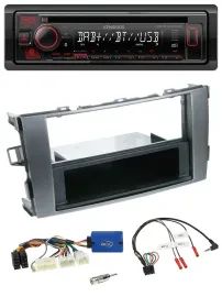 Kenwood Lenkrad CD USB Bluetooth DAB Autoradio für Toyota Auris 2011-2012 anthra