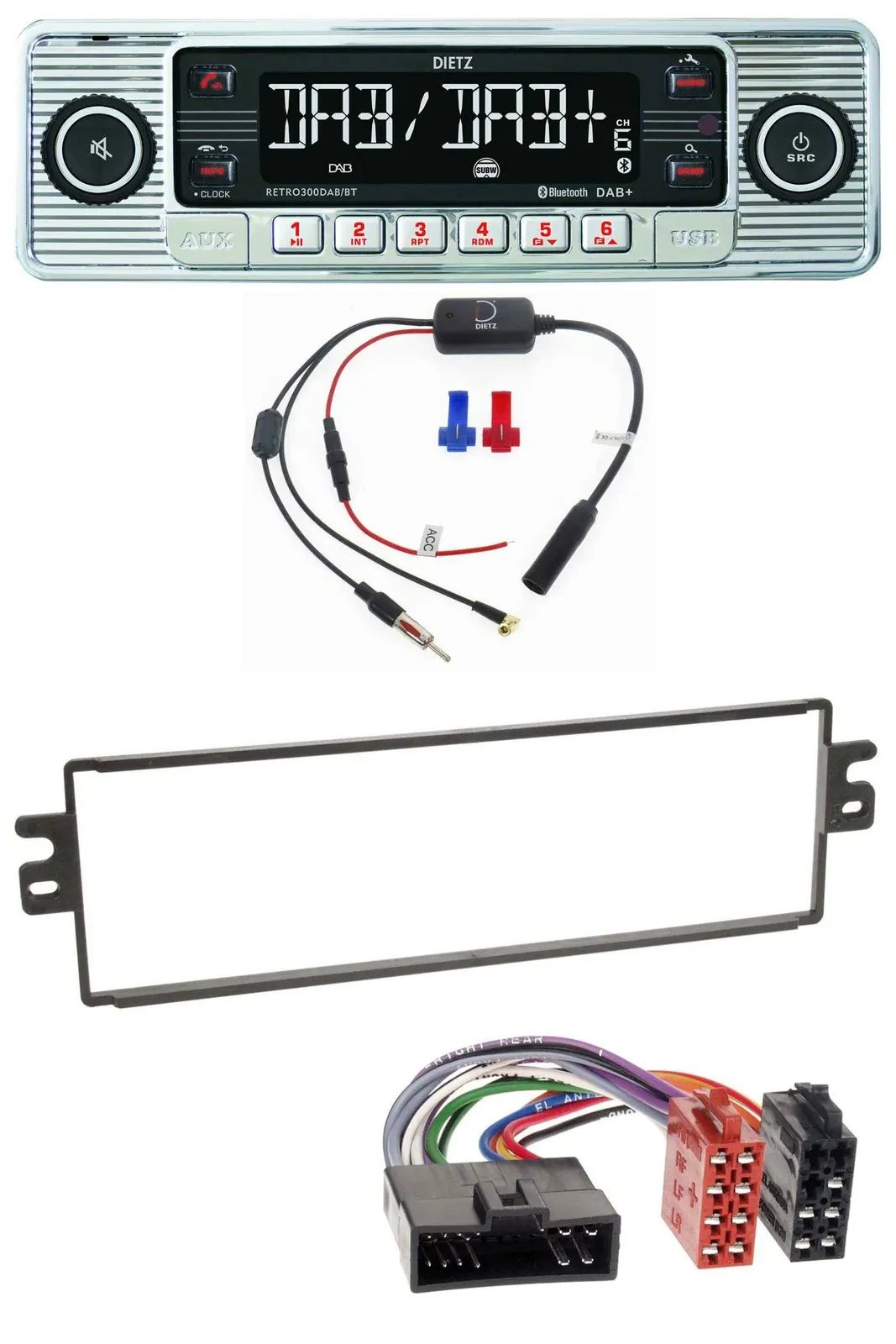 Dietz DAB USB MP3 Bluetooth Autoradio für Kia Rio Clarus Carens bis 2002