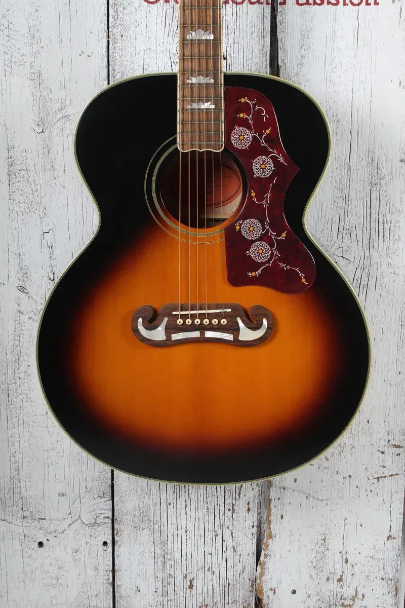 Epiphone J-200 Super Jumbo Acoustic Electric Guitar Aged Vintage Sunburst Gloss