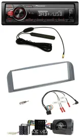 Автомагнитола Pioneer 1 DIN, DAB, MP3, USB, антрацит, совместима с управлением на руле, для Alfa Romeo 147/GT (2007–2010)