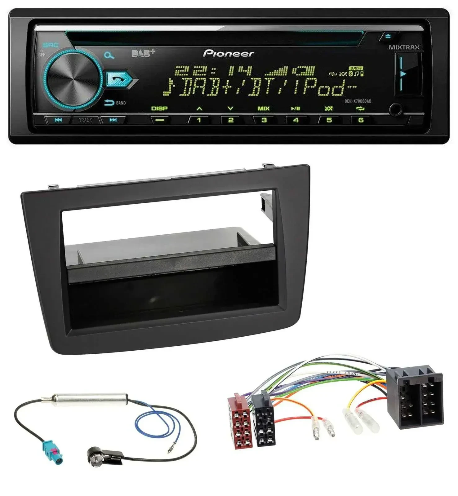 Автомагнитола Pioneer DAB MP3 CD USB Bluetooth для Alfa Romeo Mito 955 (2008–2014), ISO