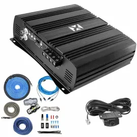 NVX XAD21 2000W Class D 2-Channel Amplifier with Free NVX 4 Gauge Amp Wiring kit