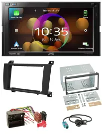 Автомагнитола для Mercedes SLK R171 2004–2011 JVC 2DIN, DAB, Bluetooth, USB, MP3