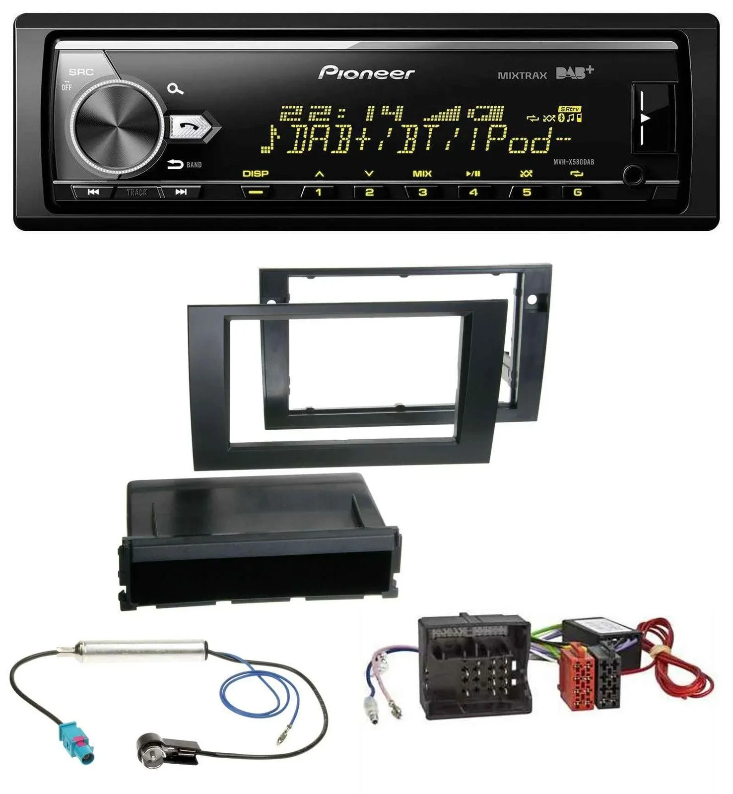 Pioneer Bluetooth USB DAB MP3 Autoradio für Audi A4 B7 04-08 Symphony Aktivsyste
