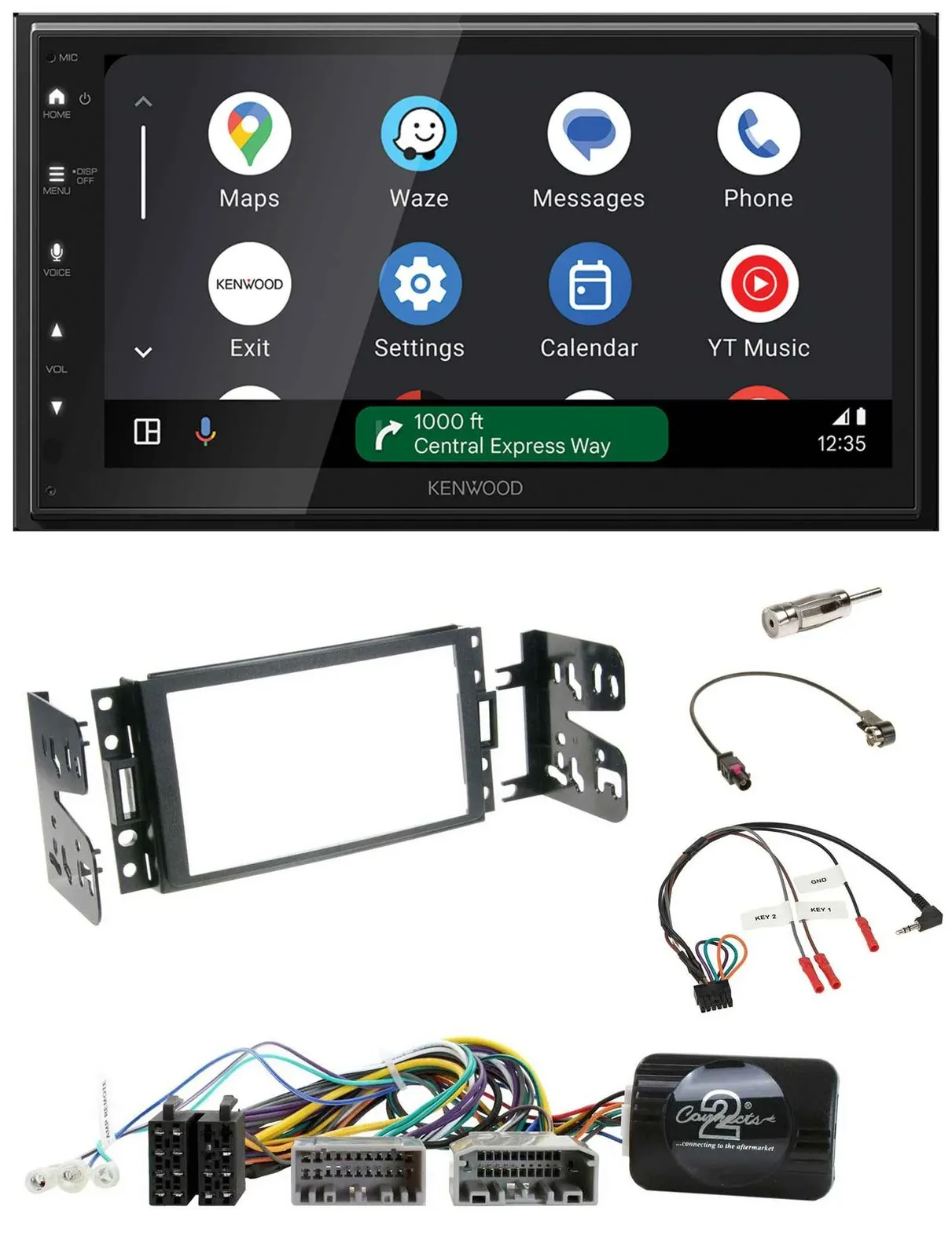 Kenwood DAB Bluetooth USB Lenkrad 2DIN Autoradio für Jeep Grand Cherokee 2011-20