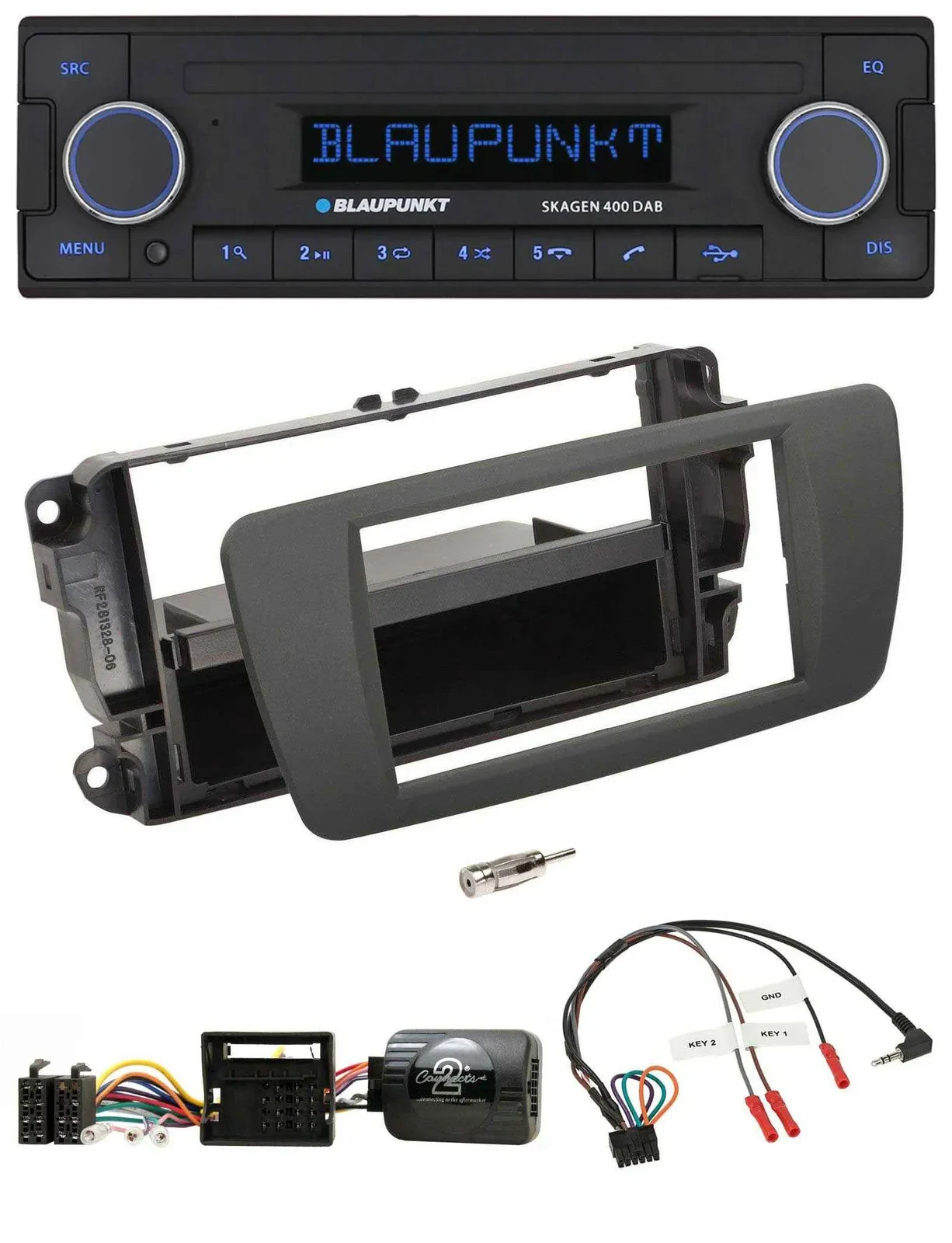 Автомагнитола Blaupunkt для Seat Ibiza DAB, USB, Bluetooth, серый