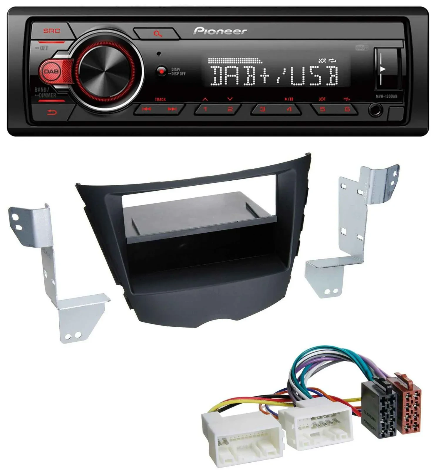 Pioneer MP3 1DIN DAB USB AUX Autoradio für Hyundai Veloster (ab 2011)