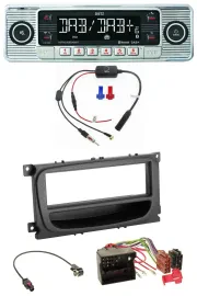 Dietz DAB USB MP3 Bluetooth Autoradio für Ford Mondeo S-Max 07-14 Ablagefach sch